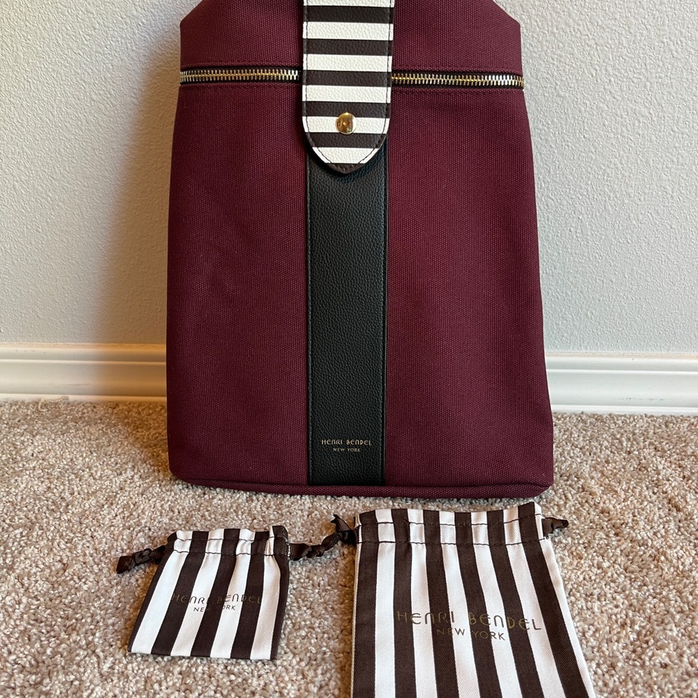 Henri Bendel Red and Black Backpack *Brand New*